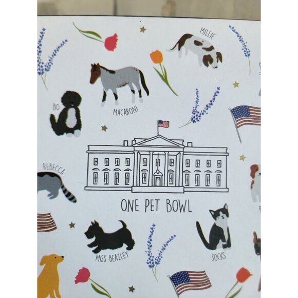 White House one pet bowl cat dog unique home decor figure - Picture 11 of 11